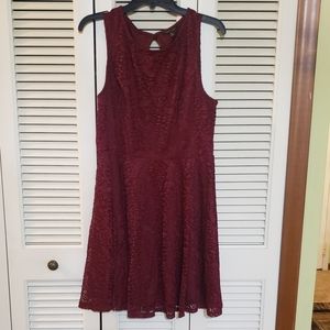 Burgundy Lace Fit and Flare dress XXL